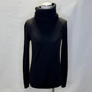 Lululemon Sweater Womens Small Black Cowl Turtleneck Long Sleeve Knit